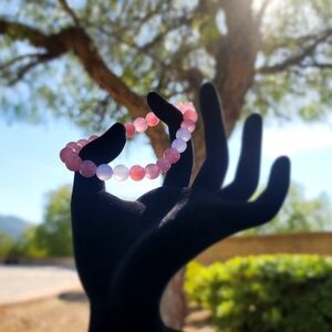 Monsters Inc Boo inspired handmade gemstone bracelet